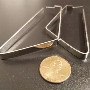 Large geometric hoop earrings